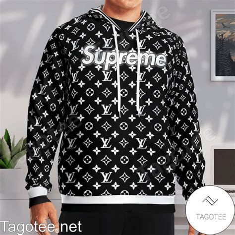 supreme louis vuitton zwart|louis vuitton sweatpants.